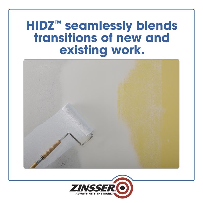 Zinsser HIDZ White Flat Water-Based Primer and Sealer 1 qt