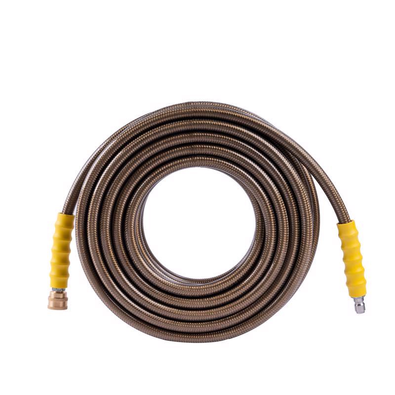 SurfaceMaxx 3/8 in. D X 50 ft. L Steel and Polyester Braided Pressure Washer Hose 4500 psi
