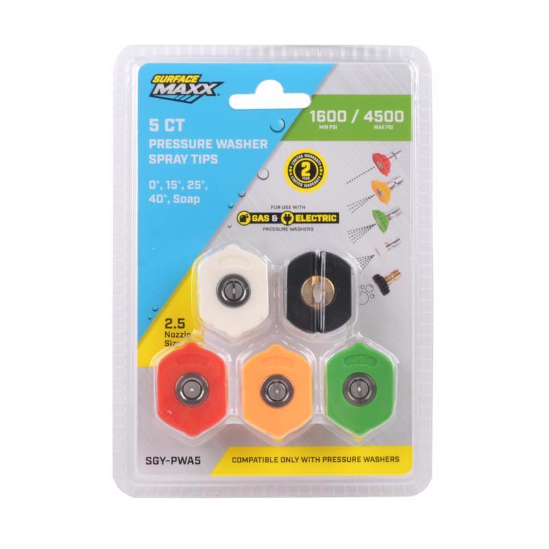SurfaceMaxx 5-CT Spray Nozzle Set 4500 psi