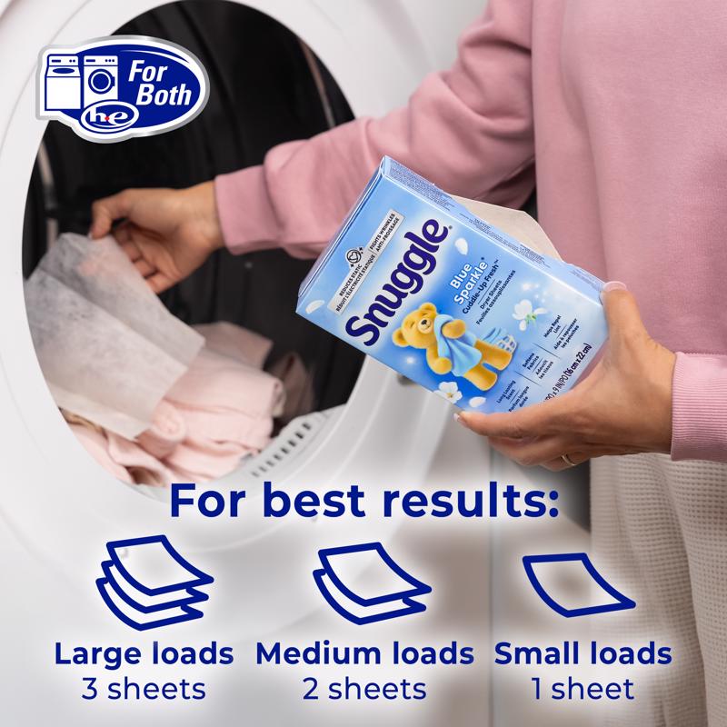 Snuggle Blue Sparkle Fresh Scent Fabric Softener Sheets