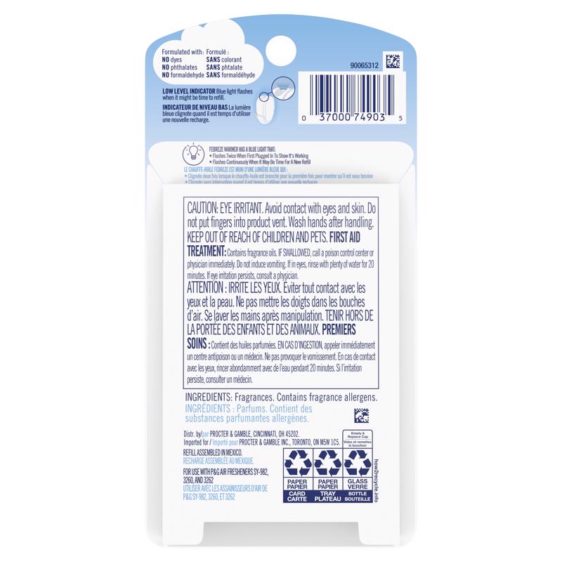 Febreze Plug Gain Original Scent Air Freshener Oil Refill 0.87 oz Liquid
