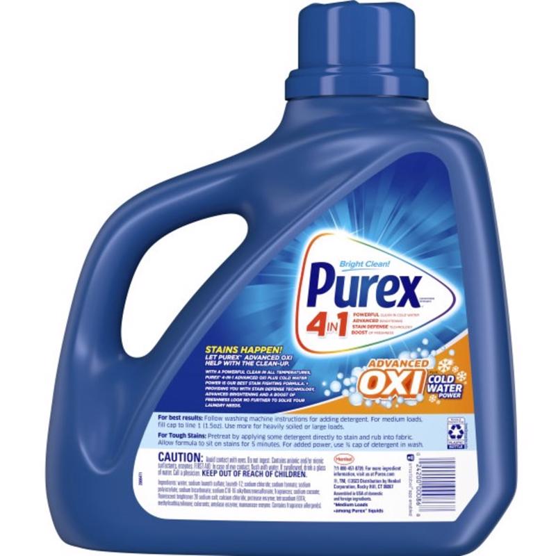 Purex Advanced Oxi No Scent Laundry Detergent Liquid 128 fl. oz.