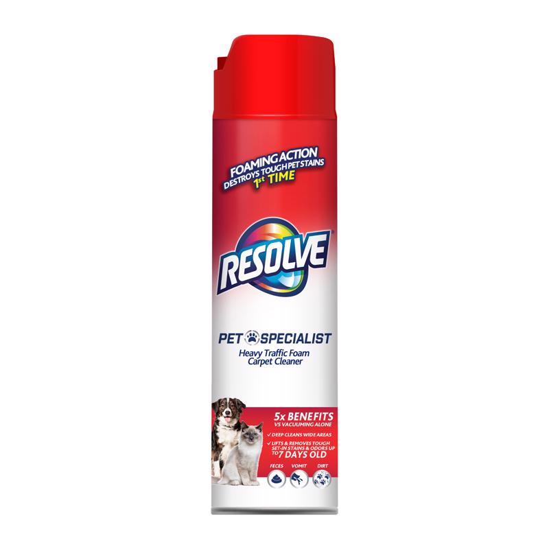 Resolve No Scent Pet Stain Carpet Cleaner 22 oz Foam