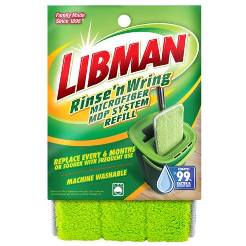 Libman Rinse N' Wring 13 in. Flat Microfiber Mop Refill