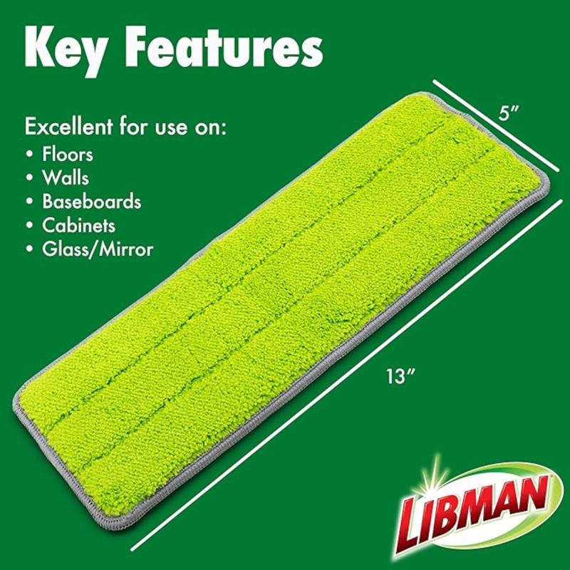 Libman Rinse N' Wring 13 in. Flat Microfiber Mop Refill