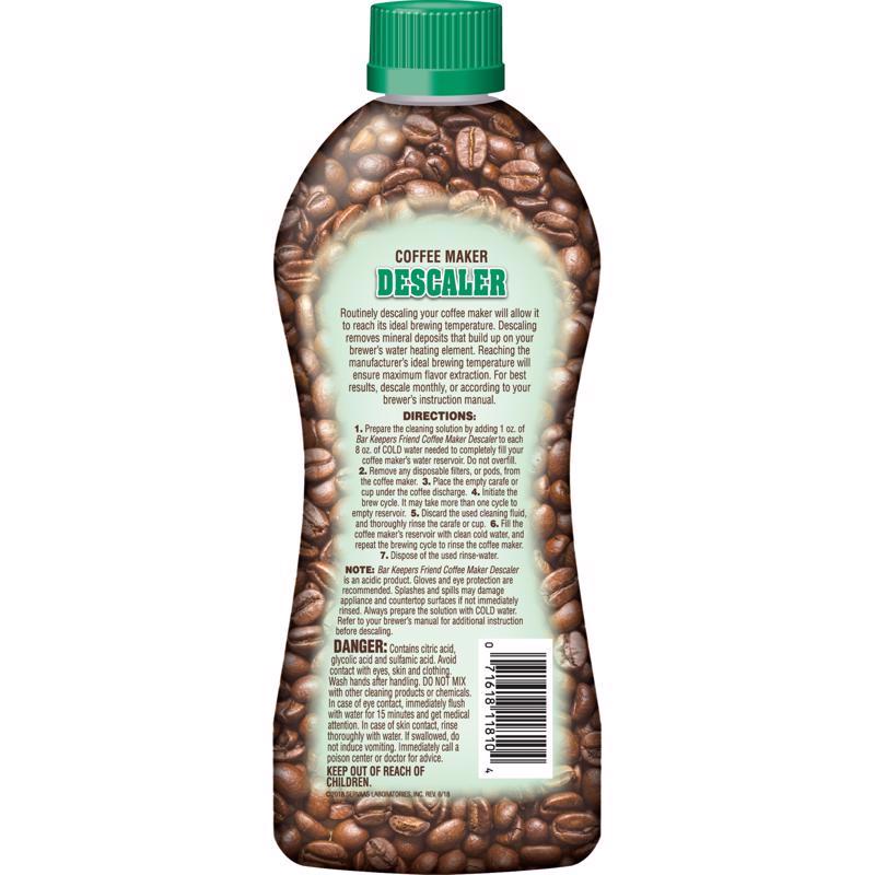 Bar Keeper's Friend Coffee Maker Descaler 12 oz Liquid
