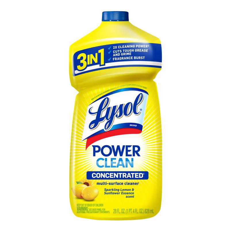 Lysol Sparkling Lemon & Sunflower Essence Scent Concentrated Multi-Surface Cleaner Liquid 28 oz