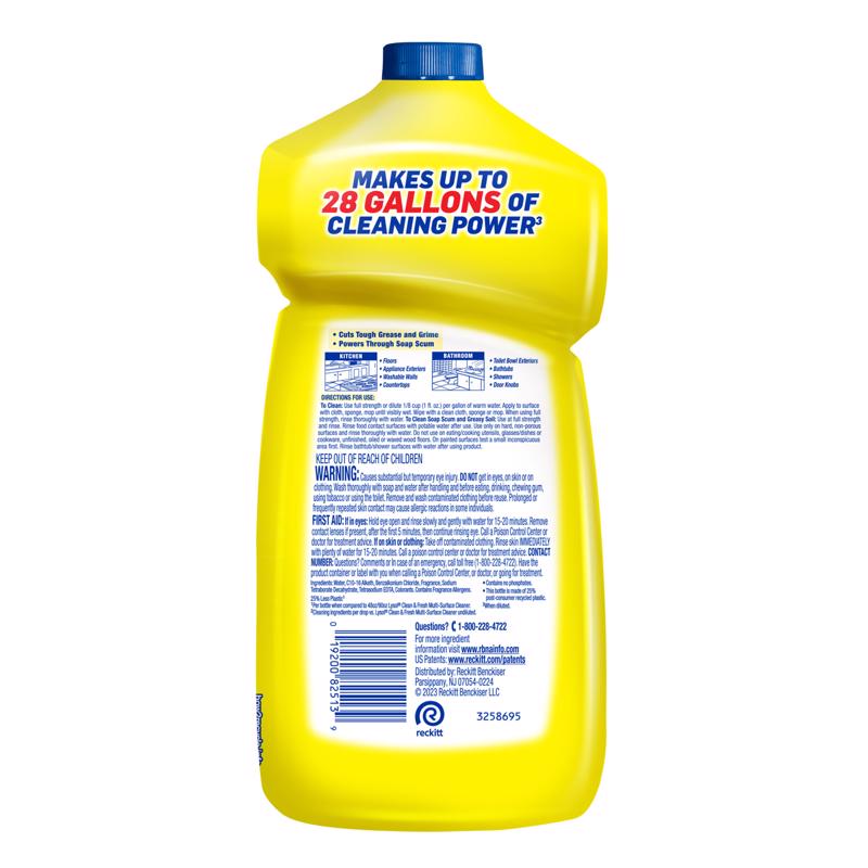 Lysol Sparkling Lemon & Sunflower Essence Scent Concentrated Multi-Surface Cleaner Liquid 28 oz