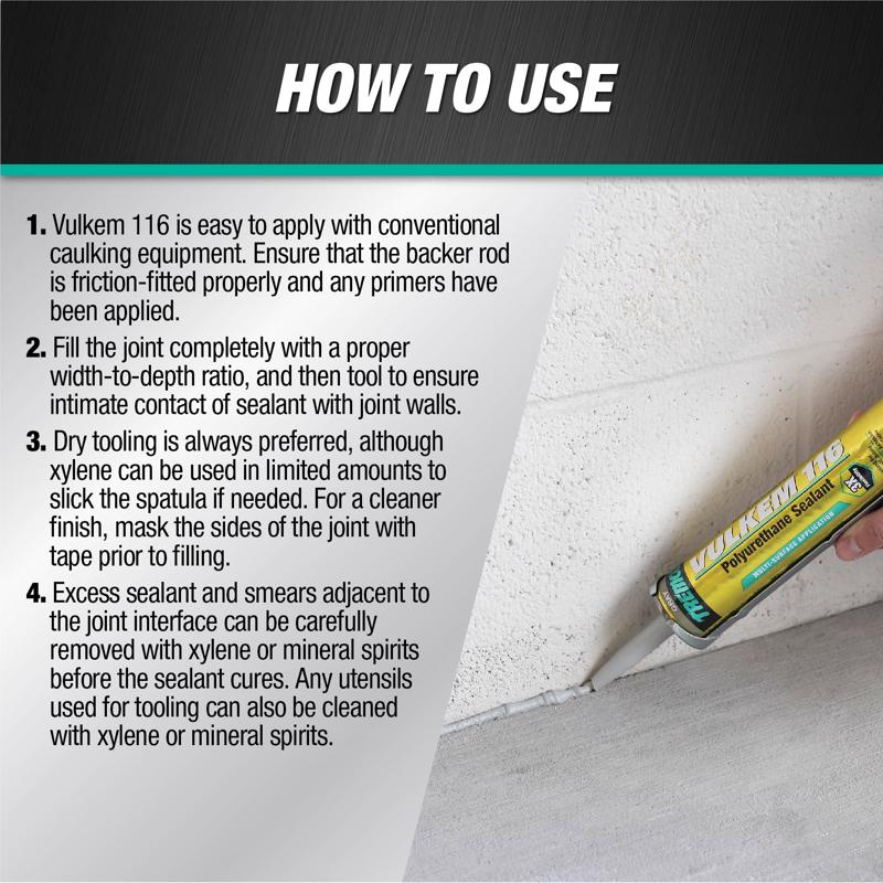 Vulkem 116 Limestone Polyurethane Window and Door Caulk Sealant 10.1 fl. oz.