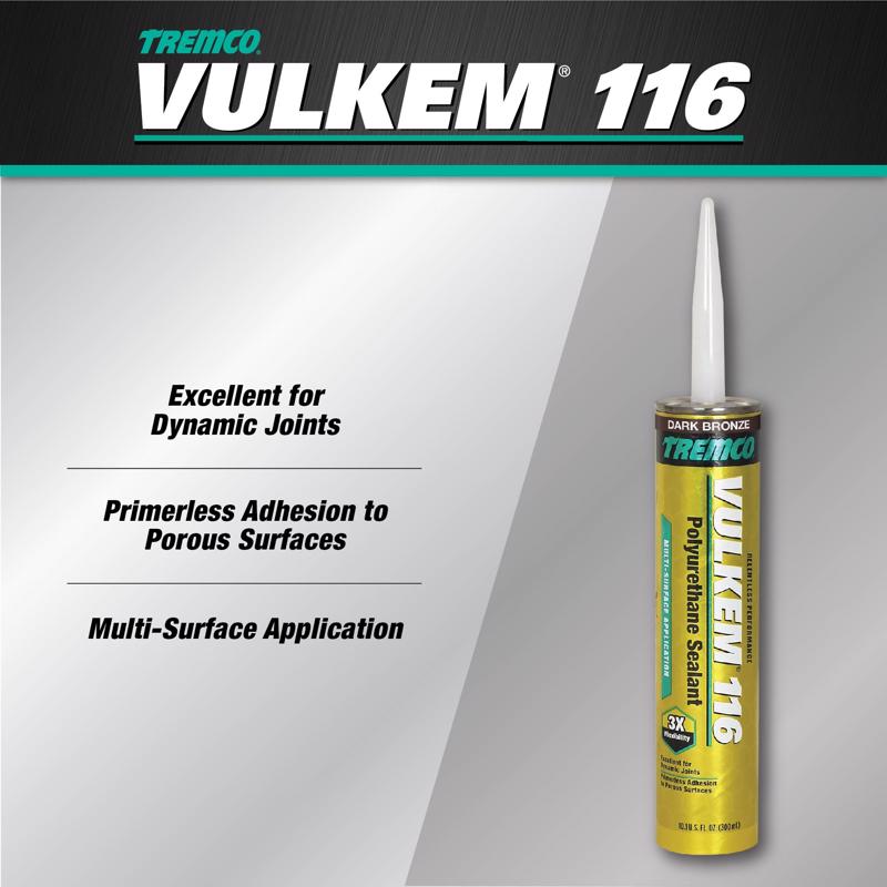 Vulkem 116 Dark Bronze Polyurethane Window and Door Caulk Sealant 10.1 fl. oz.