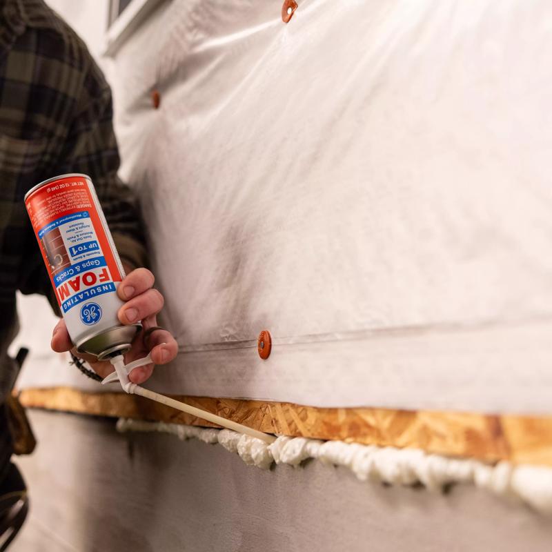 GE Yellow Foam Gaps and Cracks Insulating Sealant 12 oz