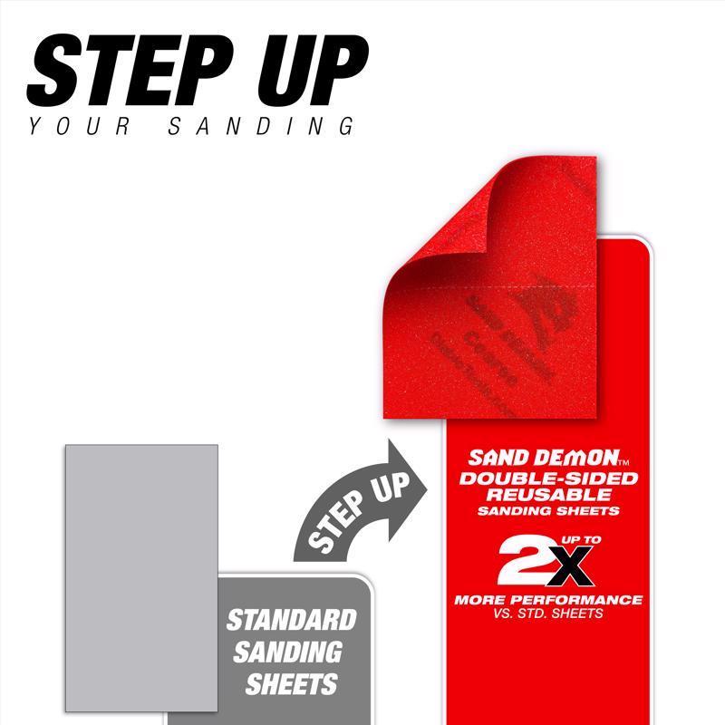 Diablo Sand Demon 4-1/2 in. L X 5-1/2 in. W 80 Grit Ceramic Blend Sanding Sheet 3 pk