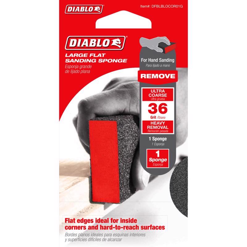 Diablo 5 in. L X 3 in. W X 1 in. 36 Grit Ultra Coarse Large Flat Edge Sanding Sponge