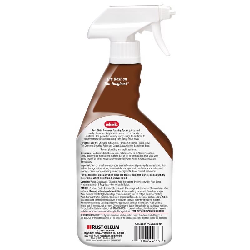 Whink No Scent Rust Stain Remover 24 oz Foam