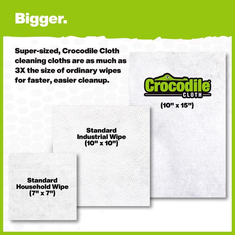 Crocodile Cloth Power Scrub Cleaning Cloth 15 in. W X 10 in. L 10 wipes 10 pk