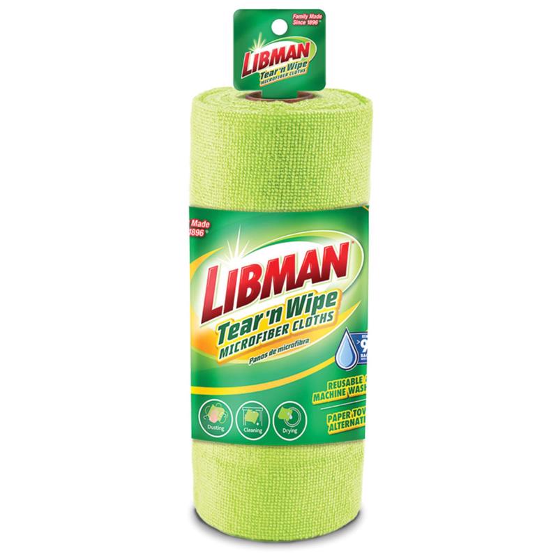 Libman Tear 'N Wipe Microfiber Wiping Cloth 9.4 in. W X 12 in. L