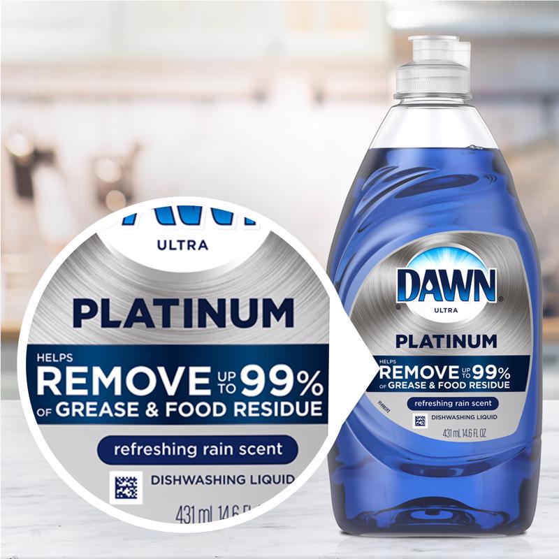 Dawn Platinum Refreshing Rain Scent Liquid Dish Soap 32.7 oz