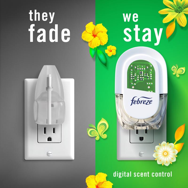 Febreze Plug Gain Original Scent Air Freshener Oil Refill 1.75 oz Liquid 2 pk