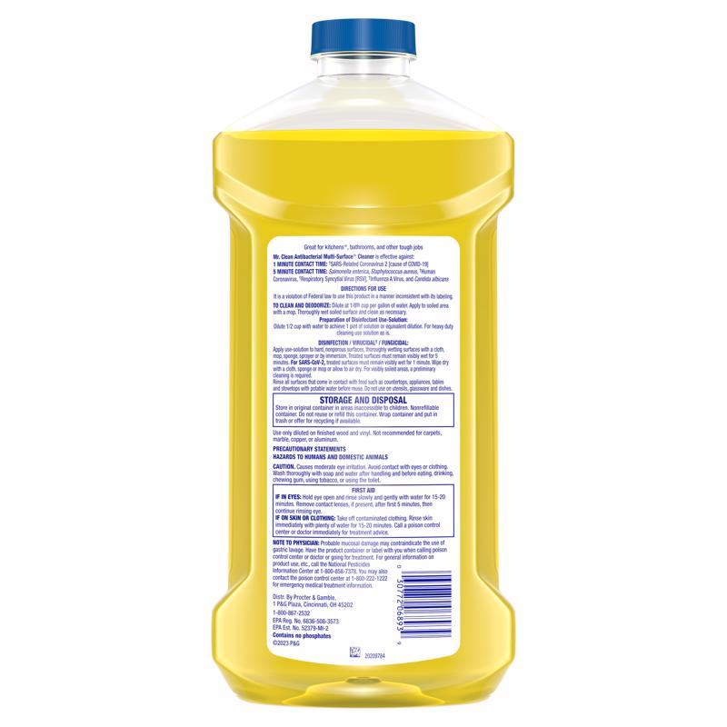 Mr. Clean Lemon Scent Concentrated Multi-Surface Cleaner Liquid 41 oz