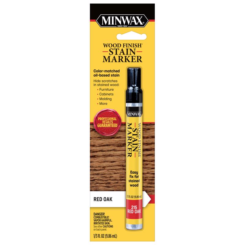 Minwax Wood Finish Stain Marker Semi-Transparent Red Oak Oil-Based Stain Marker 1/3 oz