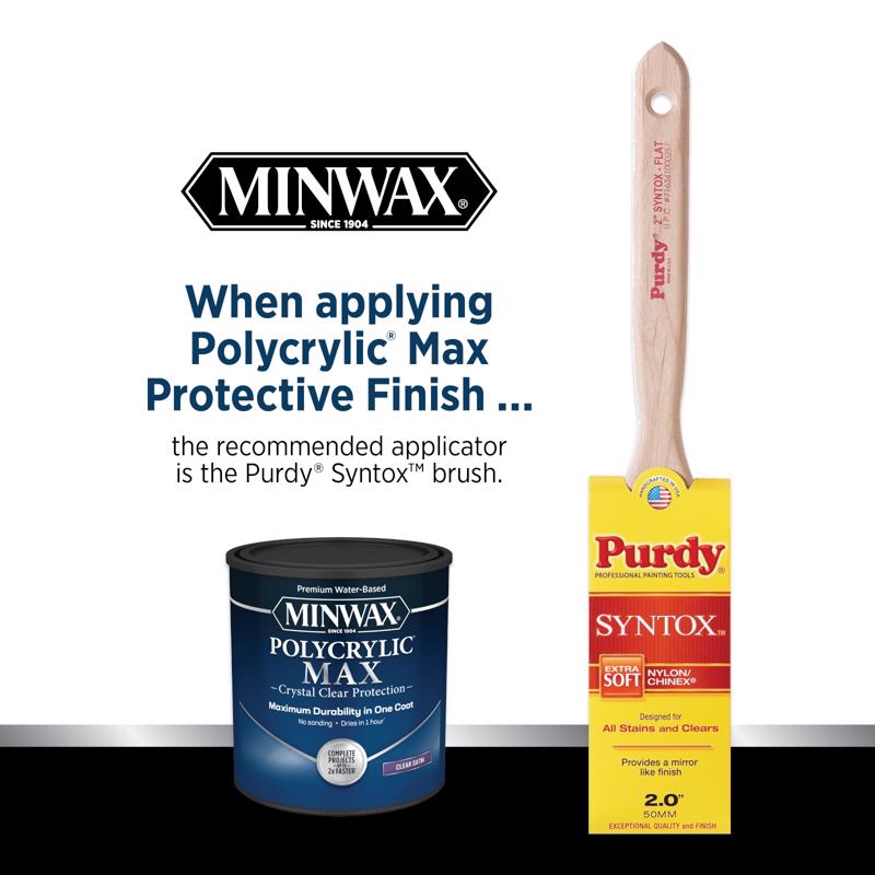 Minwax Polycrylic Max Gloss Clear Water-Based Polycrylic 1 qt