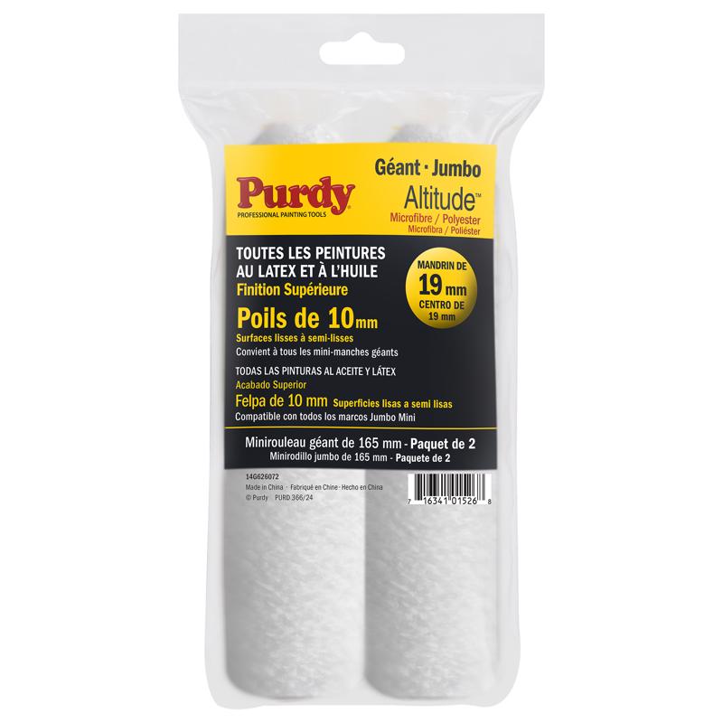 Purdy Altitude Poly Micro 6.5 in. W X 3/8 in. Jumbo Mini Paint Roller Cover 2 pk