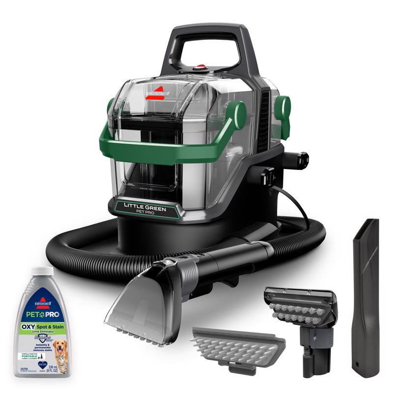 Bissell Little Green Pet Pro Bagless Carpet Cleaner 3 amps Standard Multicolored