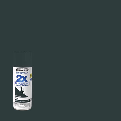 Rust-Oleum Painter's Touch Satin Deep Timber Paint+Primer Spray Paint 12 oz