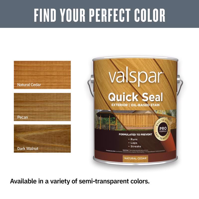 Valspar Quick Seal Semi-Transparent Natural Cedar Oil-Based Exterior Stain 1 gal