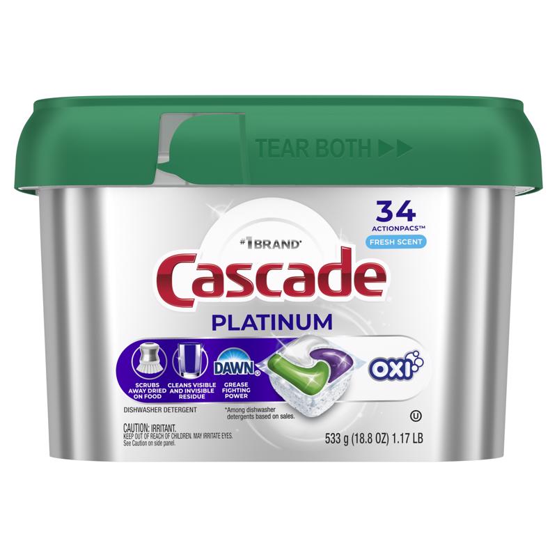 Cascade Platinum Fresh Scent Pods Dishwasher Detergent 18.8 oz