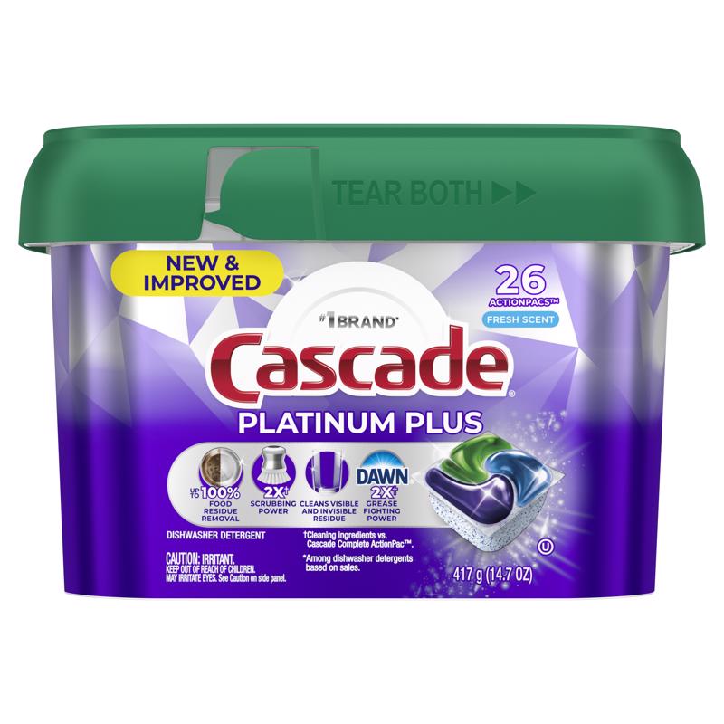 Cascade Platinum Plus Fresh Scent Pods Dishwasher Detergent 14.7 oz