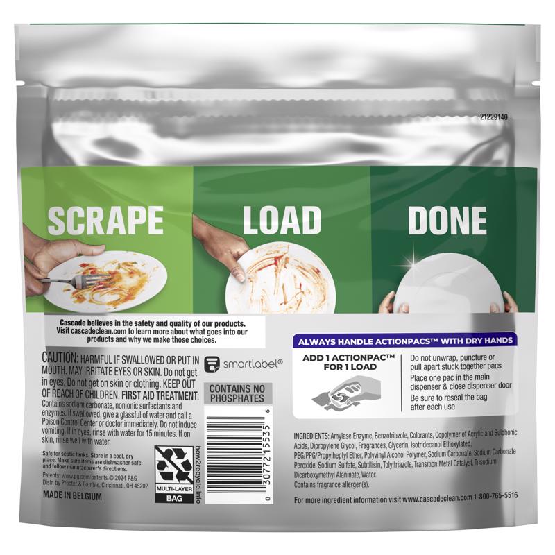Cascade Platinum Fresh Scent Pods Dishwasher Detergent 6.4 oz