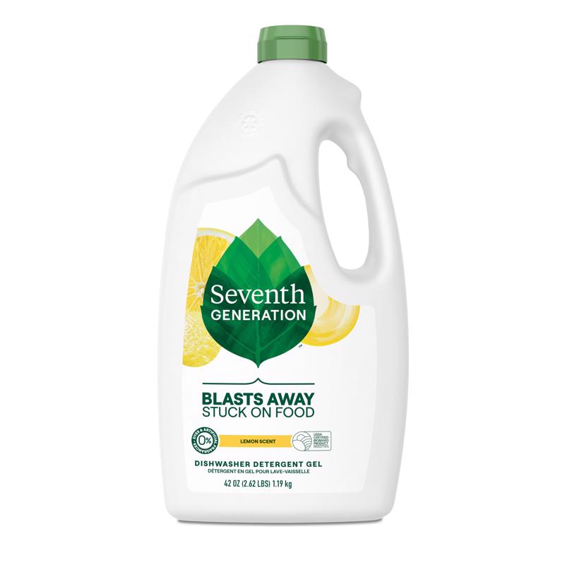 Seventh Generation Lemon Scent Gel Dishwasher Detergent 42 oz