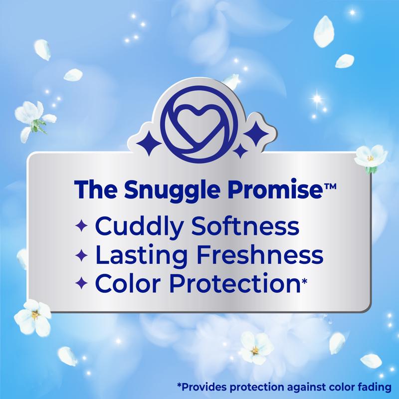 Snuggle Blue Sparkle White Floral & Citrus Scent Fabric Softener Liquid 66 oz