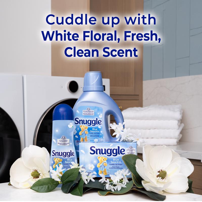 Snuggle Blue Sparkle White Floral & Citrus Scent Fabric Softener Liquid 66 oz