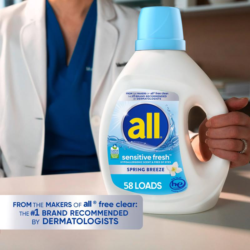 All Sensitive Fresh Spring Breeze Scent Laundry Detergent Liquid 73 fl. oz.
