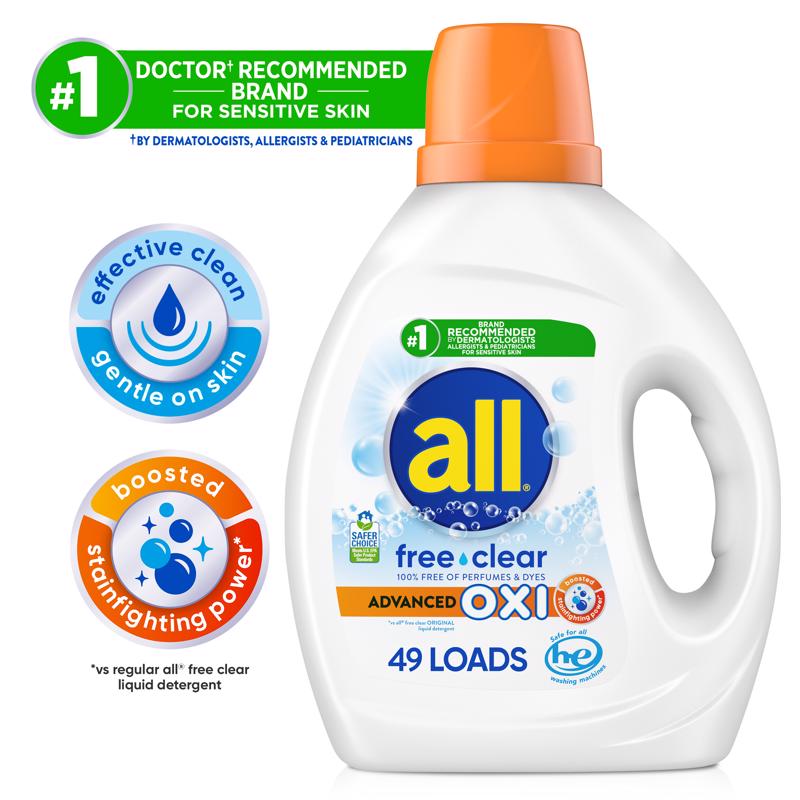 All Free & Clear Scent Laundry Detergent Liquid 73 oz