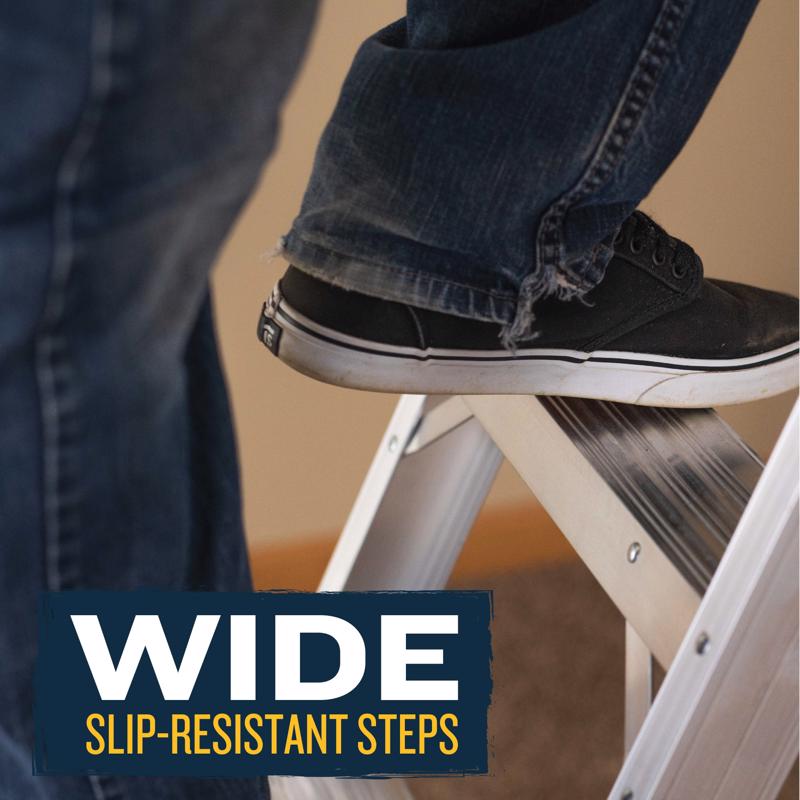 Werner 8 To 10.25 ft. Ceiling 22.5 in. x 54 in. Aluminum Attic Ladder Type IAA 375 lb. capacity