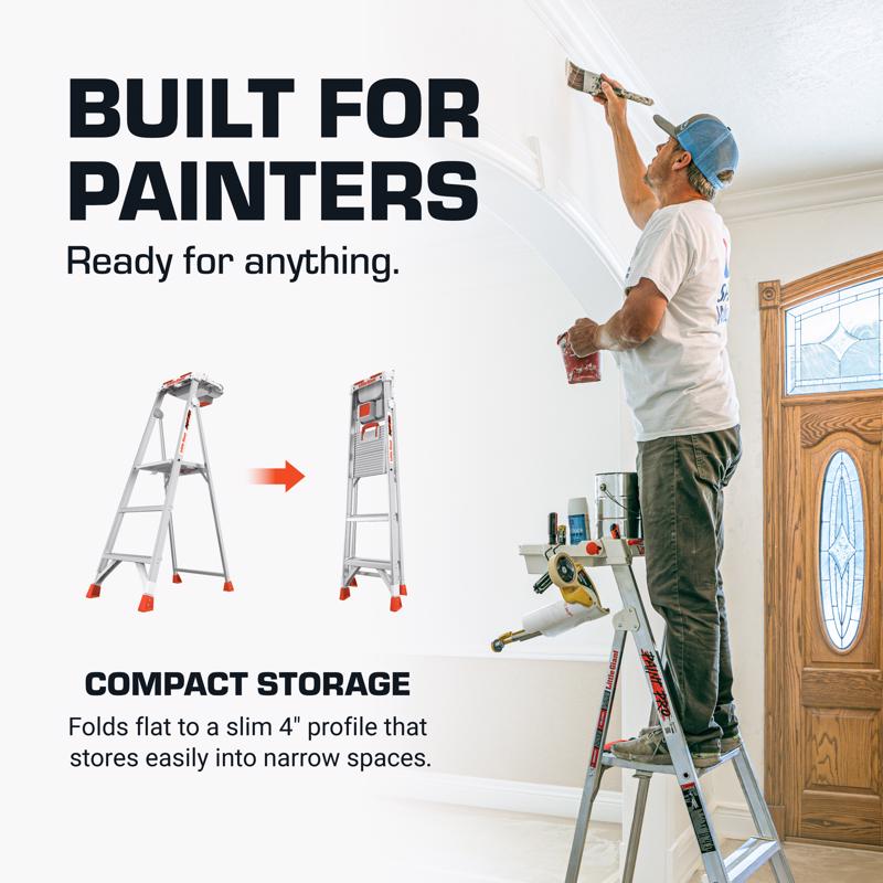 Little Giant Ladders 5 ft. H Aluminum Step Ladder Type IAA 375 lb. capacity