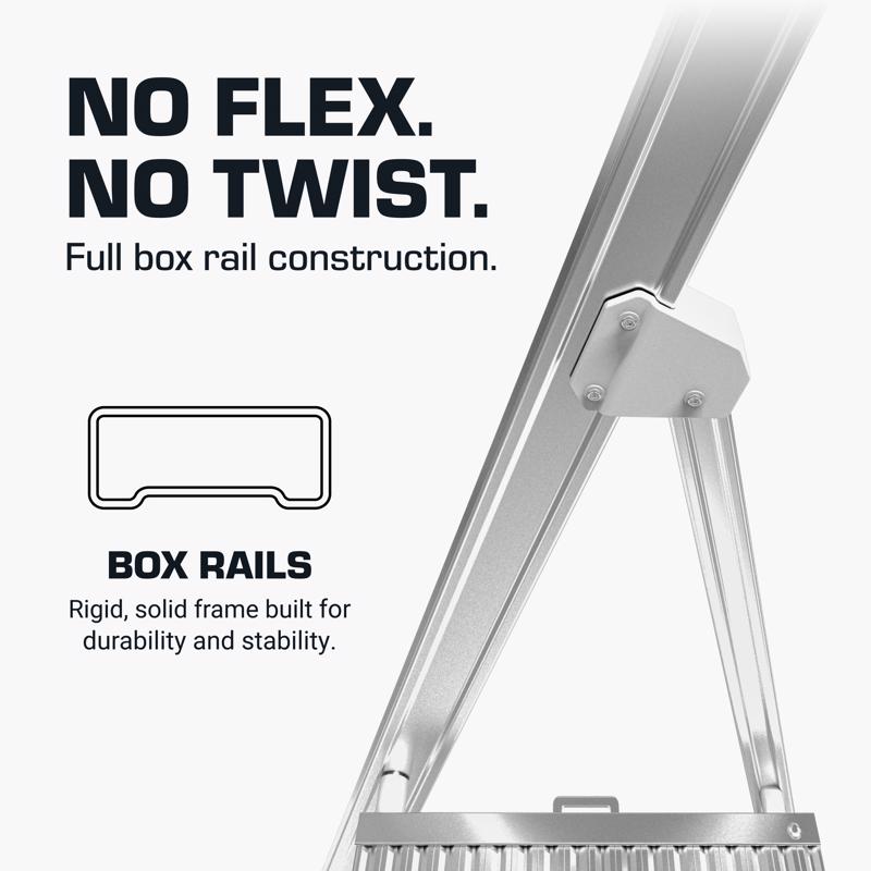 Little Giant Ladders 5 ft. H Aluminum Step Ladder Type IAA 375 lb. capacity