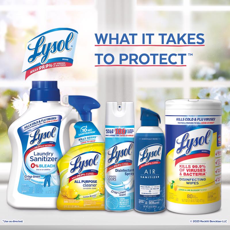Lysol Crisp Linen Scent Disinfectant Spray 12.5 oz
