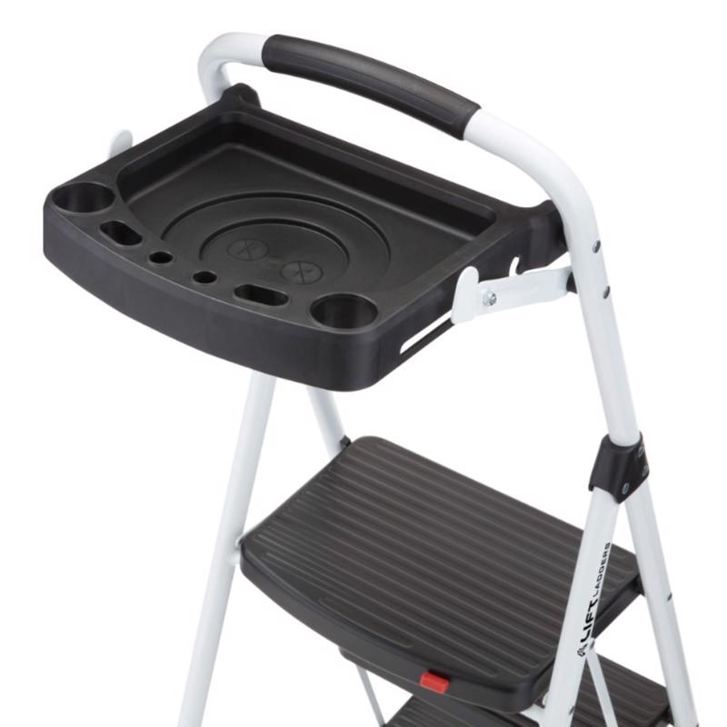 Lift Ladders 4.28 ft. H Steel Step Ladder Type II 225 lb. capacity