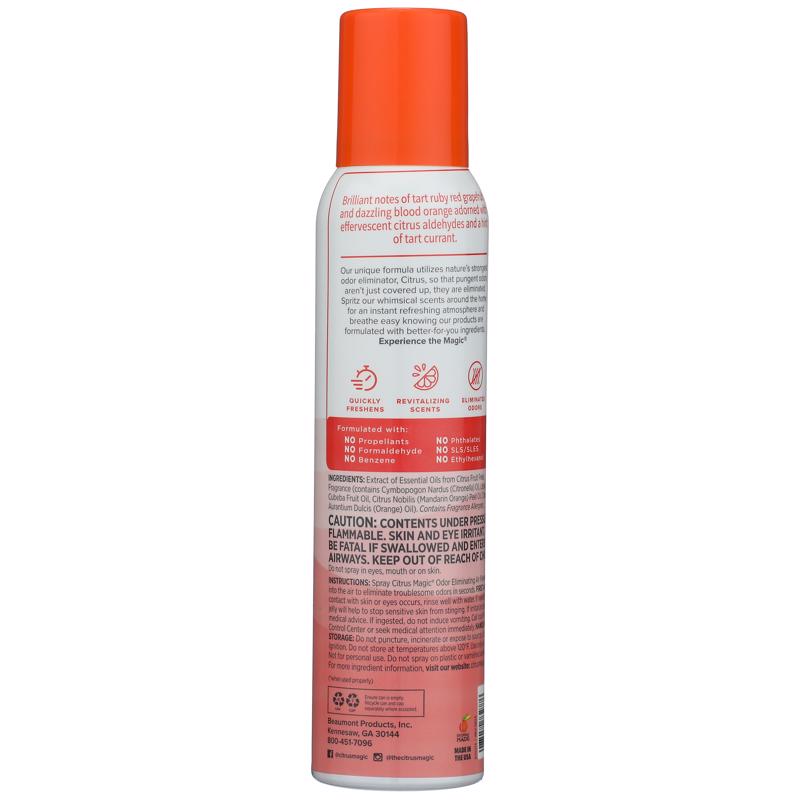 Citrus Magic Grapefruit Scent Air Freshener Spray 3 oz Aerosol