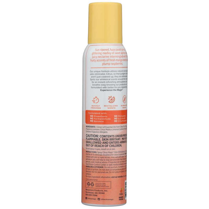 Citrus Magic Georgia Peach Scent Air Freshener Spray 3 oz Liquid