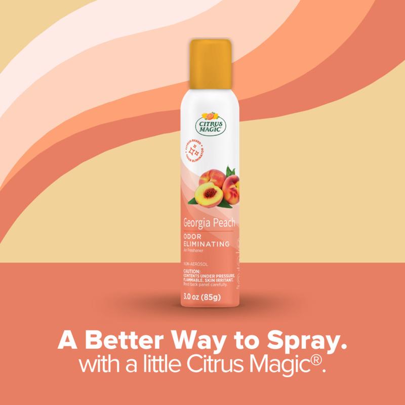 Citrus Magic Georgia Peach Scent Air Freshener Spray 3 oz Liquid