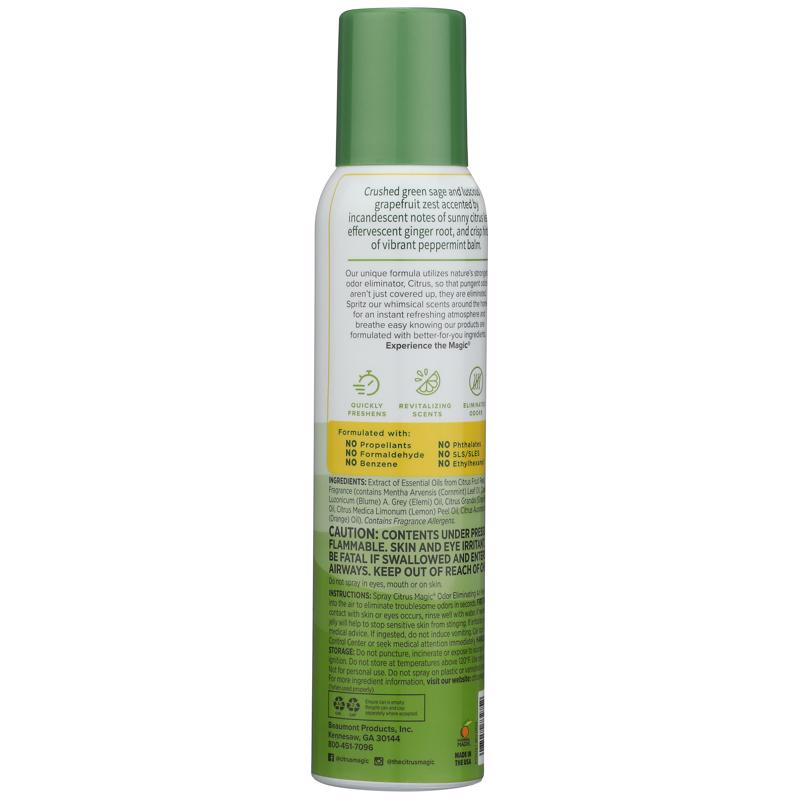 Citrus Magic Citrus and Sage Scent Air Freshener Spray 3 oz Aerosol