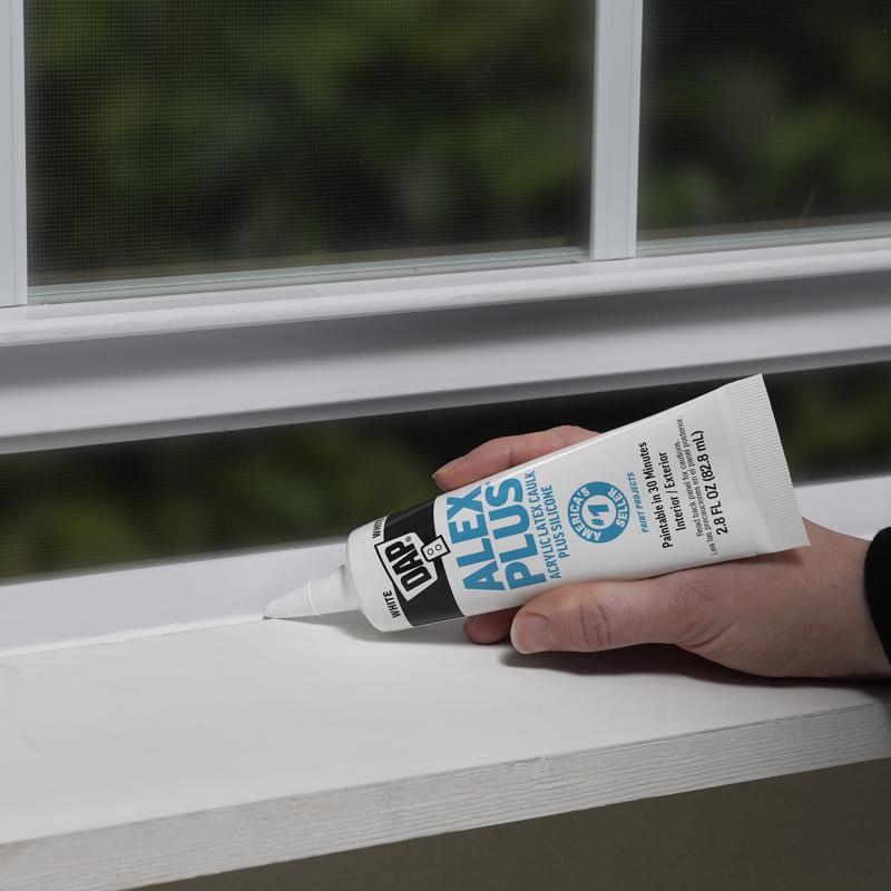 DAP Alex Plus White Siliconized Acrylic Latex All Purpose Caulk 2.8 fl. oz.