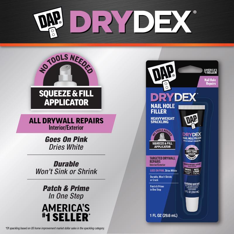 DAP DryDex Ready to Use Pink/White Nail Hole Filler 1 fl. oz.