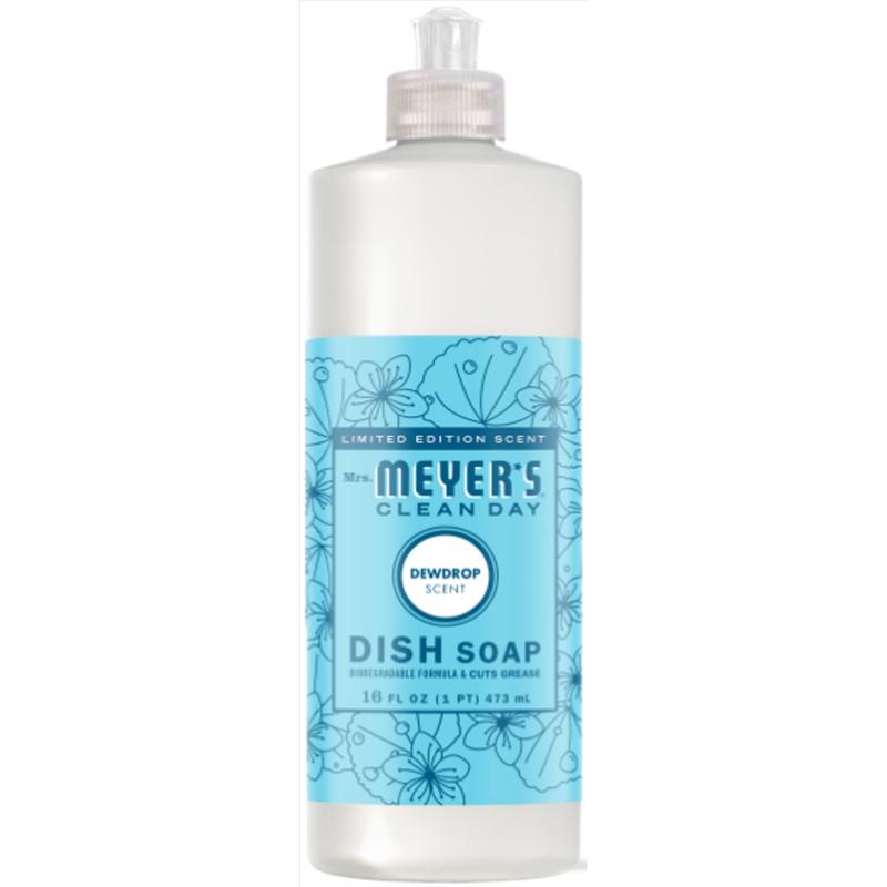 Mrs. Meyer's Clean Day Limited Edition Dewdrop Scent Liquid Dish Soap 16 oz