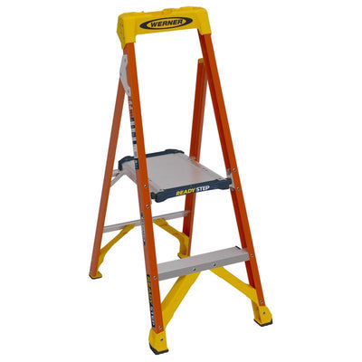 Werner 4 ft. H Fiberglass Platform Ladder Type IA 300 lb. capacity
